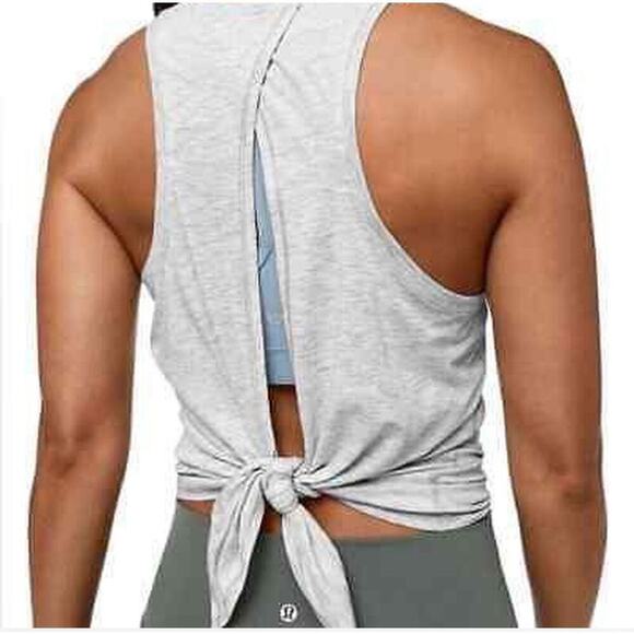 lululemon all tied up tank gray cotton Size small - Picture 7 of 7